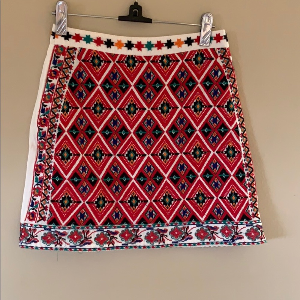 Topshop patterned mini skirt